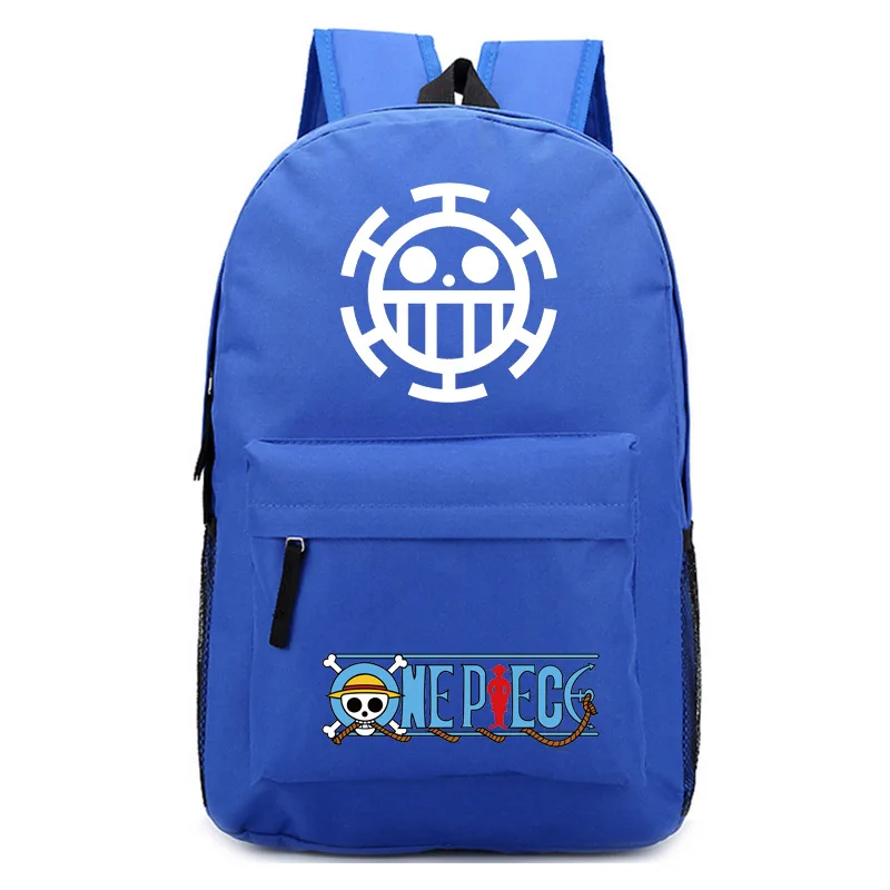 Anime One Piece Trafalgar D Water Law School Book Bags Laptop Backpack