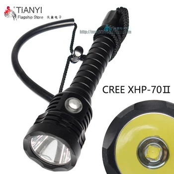 

Scuba Diving Flashlight 18650 Light Dive Torch Powerful Cree LED XH-P70 II LED Underwater Flashlight Waterproof Diving Lamp