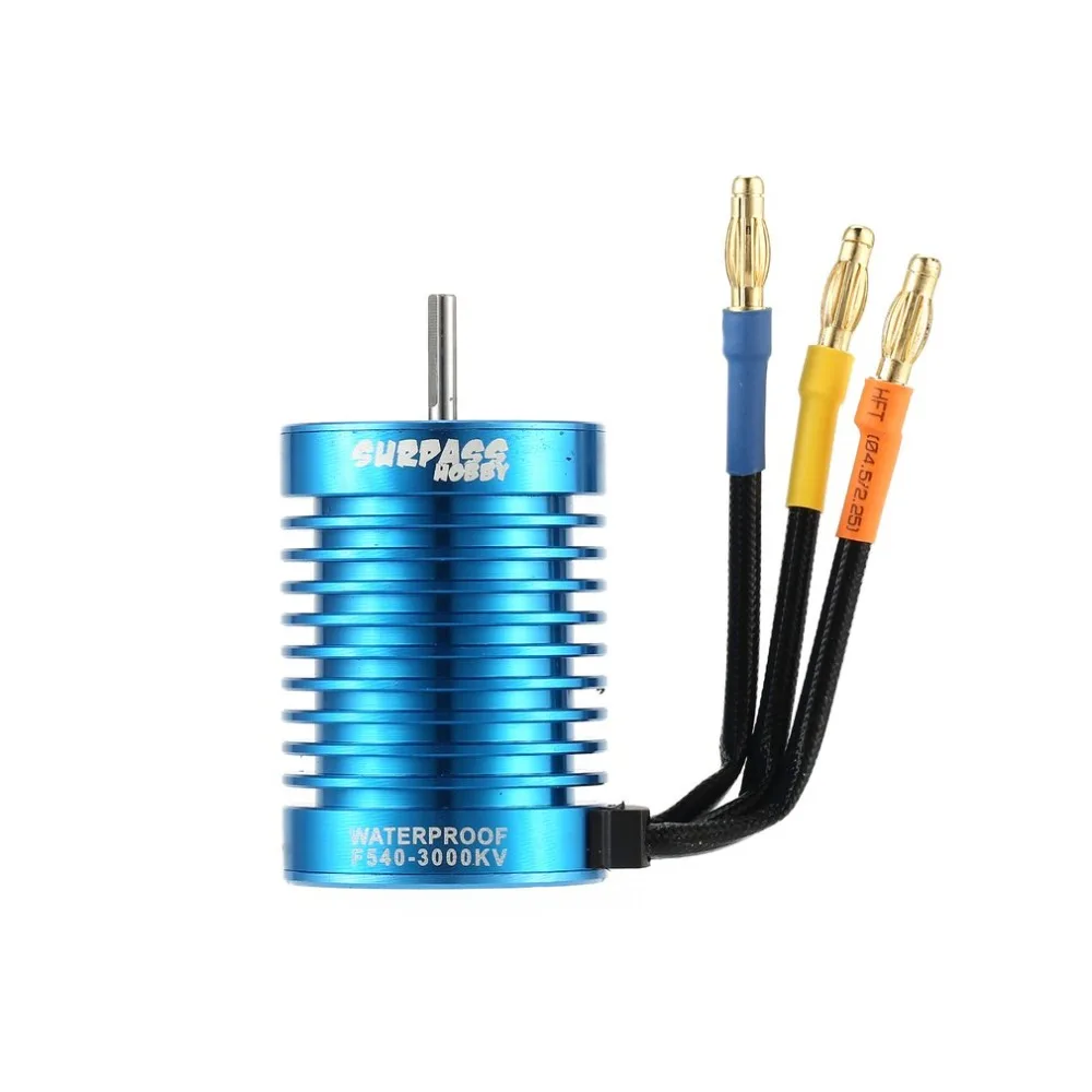 

NEW! SURPASSHOBBY F540 3000KV 13T 3.175mm Brushless Motor for 1/10 RC Remote Control Car Parts Spare Parts Accessories DIY