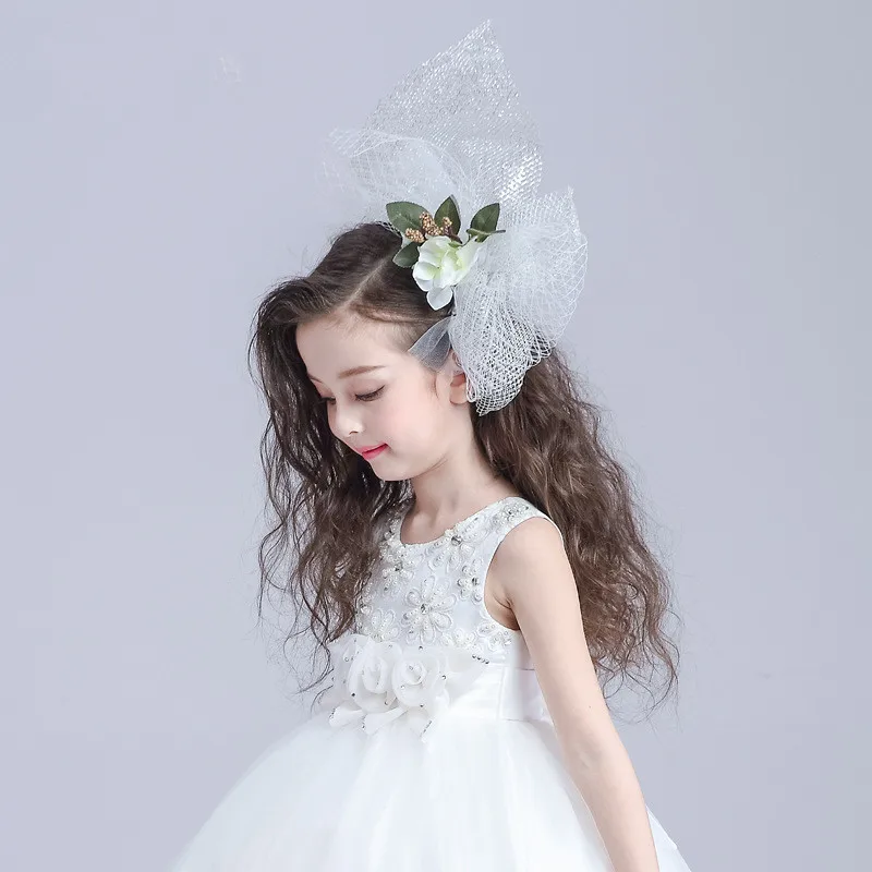 Girls Hair Accessories Kids Net Hair Ornaments Flowers Headdress Fairy