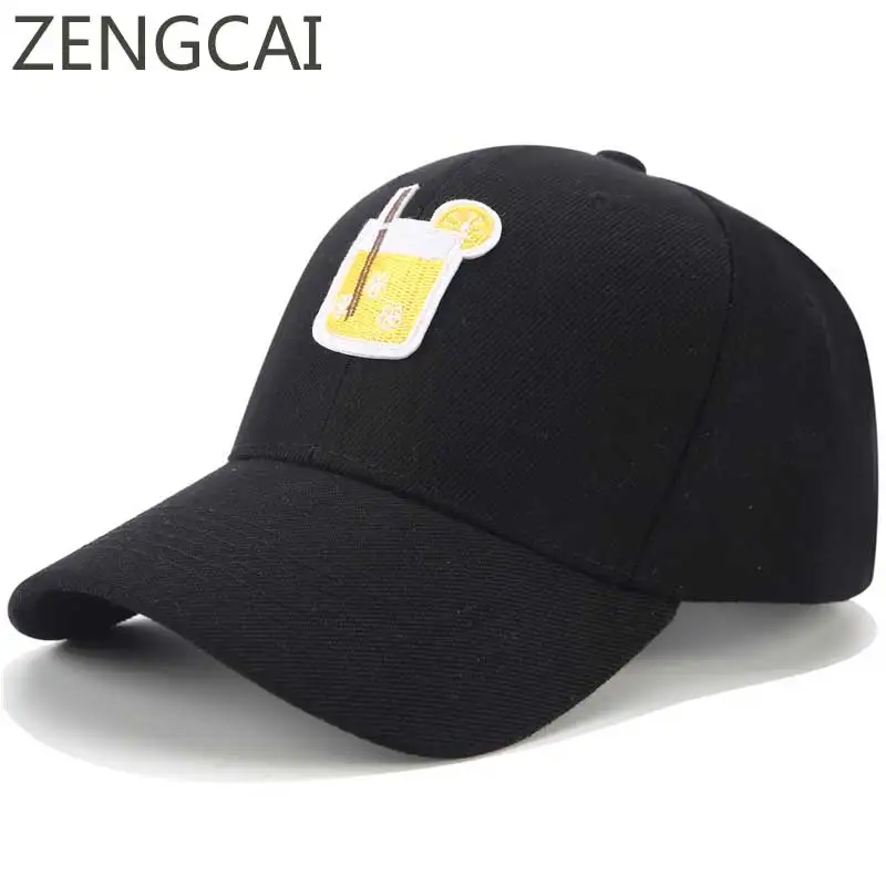 Funny Snapback Cap Korean Drinking Dad Hats For Women Hip Hop Men Black