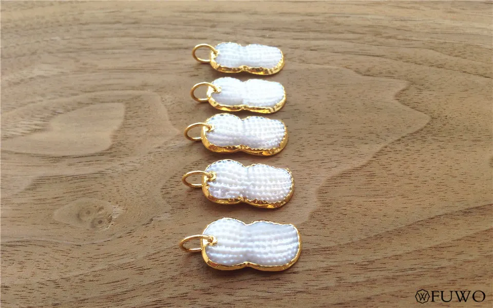 Peanut Shaped Shell Pendant 11