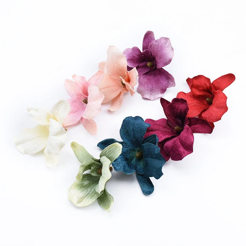 

2pcs Butterfly orchid wedding bridal accessories clearance decorative flowers wreaths scrapbook diy Christmas artificial flowers