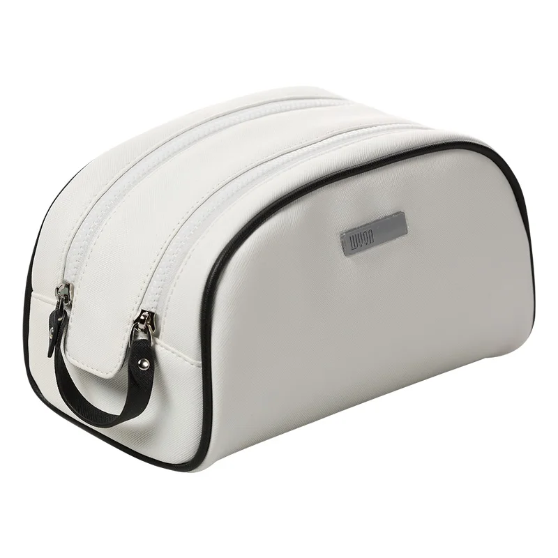 

Large Capacity Hand Bag Portable Simple Zipper White Black Solid Color Cosmetic Bag Wash Bag Make Up Bag