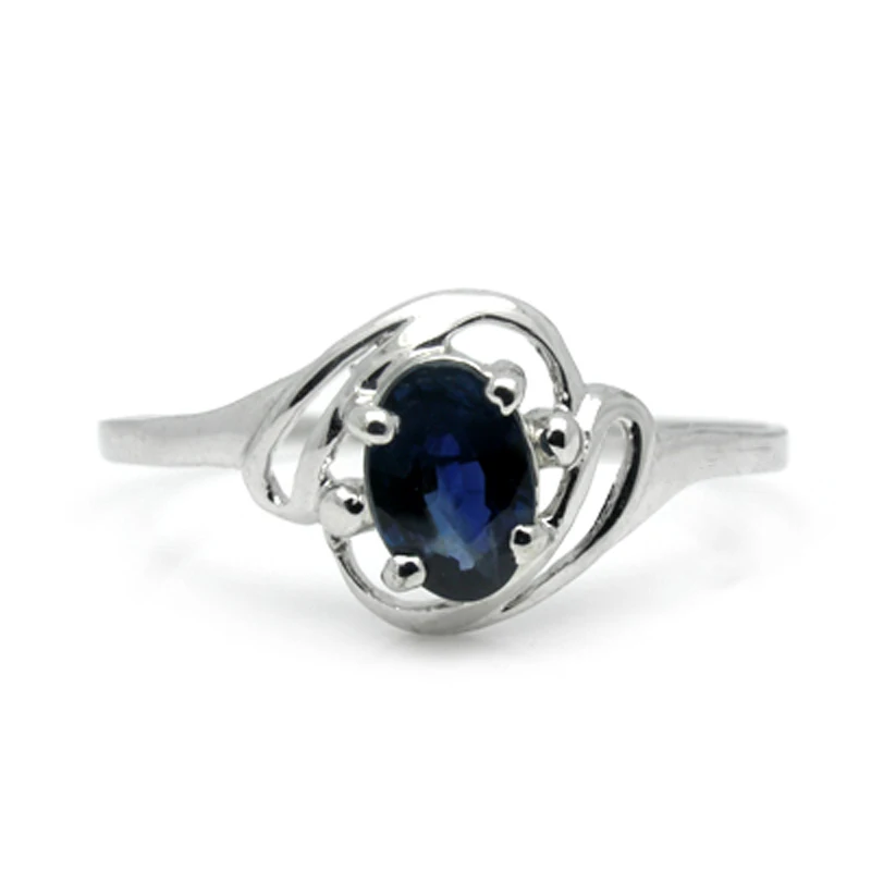Anillos Qi Xuan_Dark Blue Stone Luxury Rings_Fashion Ring_S925 Solid