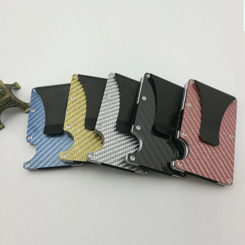 Skup BYCOBECY 2019 metalowe wizytówki etui na dowód opakowanie oryginalność biurowe z włókna węglowego karty kredytowe uchwyt na karty RFID portfel podróżny