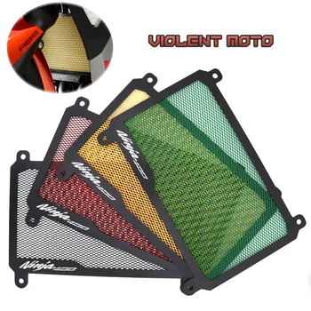 

With logo For Kawasaki NINJA 400 NINJA400 2018 motorcycle Radiator Grille Guard Cover Protector Radiator Guard