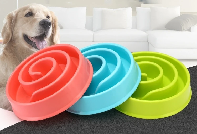 

Pet Dog Feeding Food Bowls Puppy Slow Down Eating Feeder Dish Bowel Prevent Obesity Dogs pets Supplies
