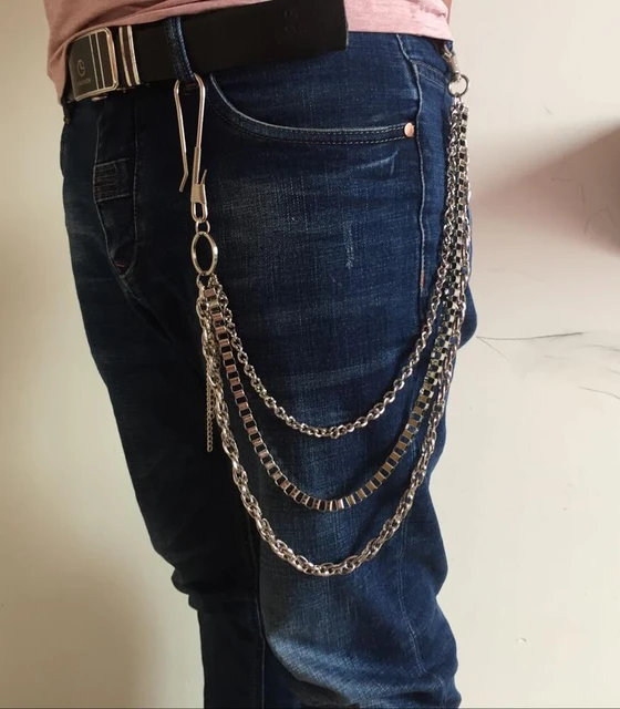 Punk Pants Keys Chain Women Men Cross Keychain Gothic Belts Punk Jeans Rock  Hip Hop Jewelry - Key Chains - AliExpress