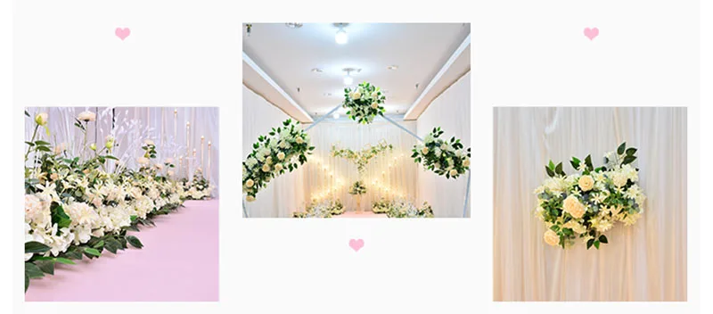 Flone Artificial Silk Hydrangea Rose Flower Row Wedding Road Lead T Station Stage DIY Background Art Home Decoration Accessories (8)