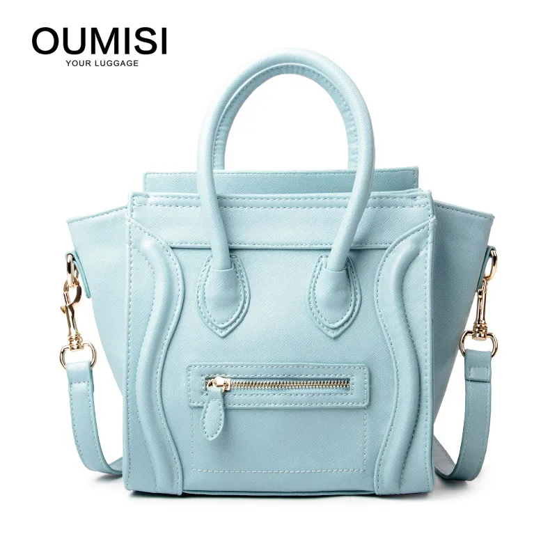 

OUMISI Fashion crossbody bags satchels high quality silt pocket solid cover hasp flap ladies office original design YQ