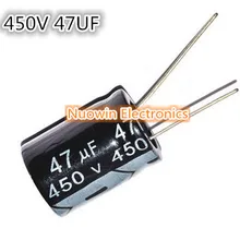 10 шт., 47(Европа) мкФ 450V 16*25 мм электролитический конденсатор с алюминиевой крышкой, 450V 47 мкФ Алюминий электролитический конденсатор с алюминиевой крышкой, 16X25 мм
