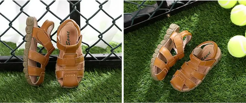 Children cow leather sandals-21