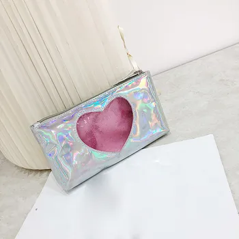 

Women Cosmetic Bag Fashion Harajuku Holding Heart-Shaped Lipstick Storage neceser maquillaje makeup bag cosmetiquero mujer 2019