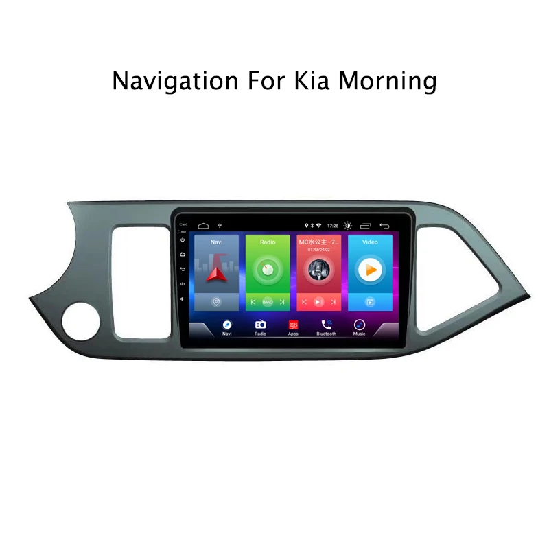 Полный сенсорный экран автомобиля Android 8,1 радио плеер для KIA Picanto Morning 2011 gps навигация Видео Мультимедиа Встроенный Bluetooth