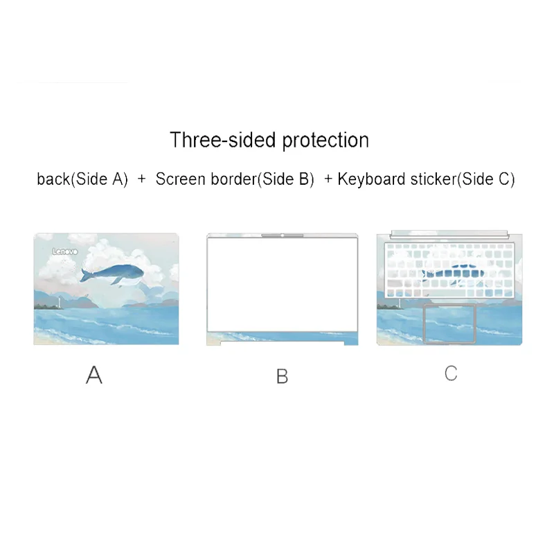 Милый морской дельфин, наклейка для ноутбука, декоративная кожа, Восстановленный ноутбук для macbook 13, наклейка hp lenovo acer pro 13 Air BQ-017