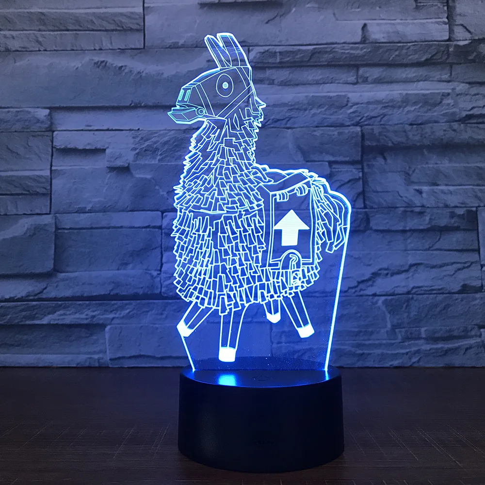 

Fortnite souvenir Gift 7 Colors Touch Switch Table Desk Light 3D Lava Lamp Acrylic Illusion Room Atmosphere Lighting Game Fans