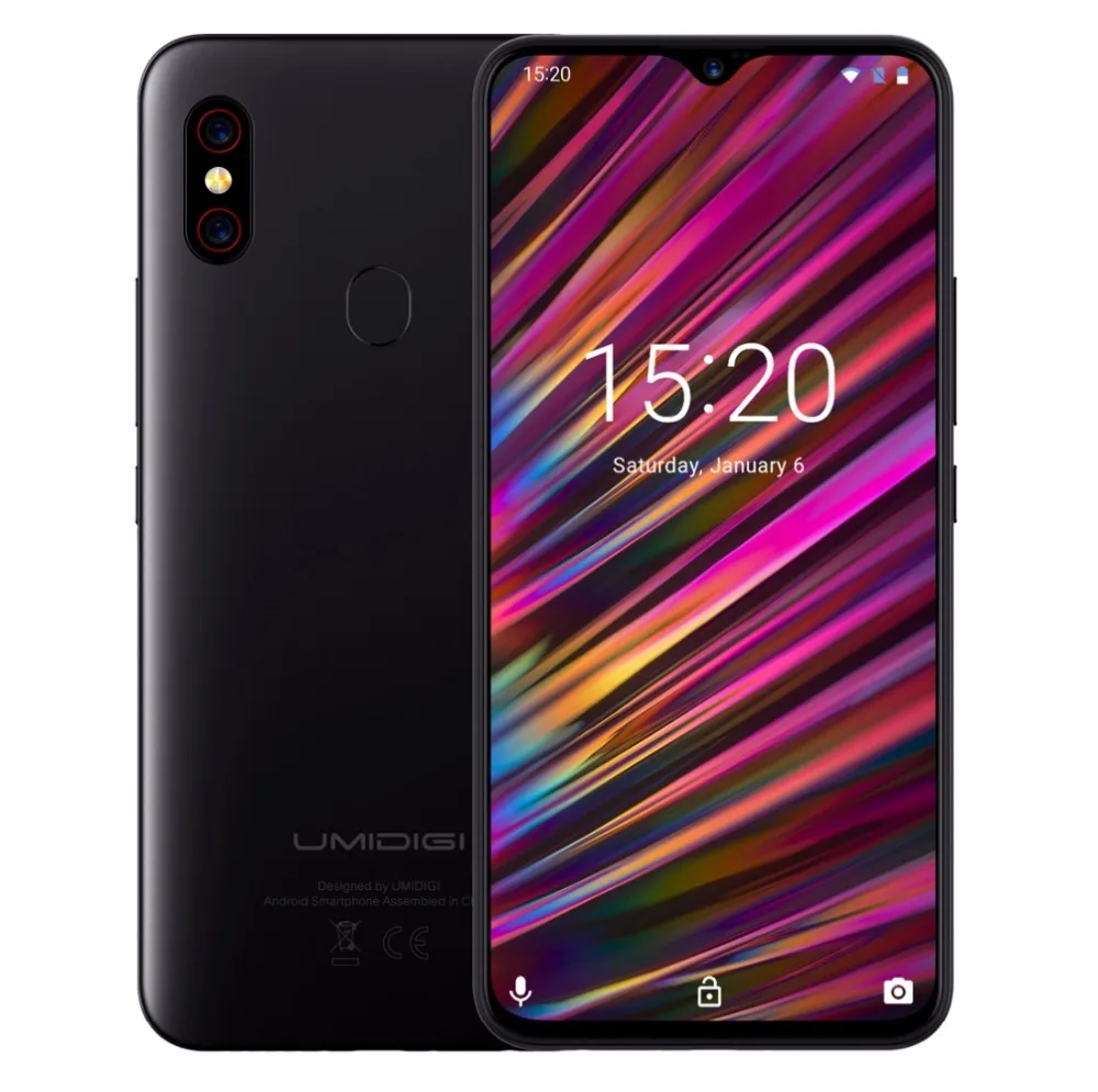 Смартфон UMIDIGI F1 Play Android 9,0, 6,3 дюймов, полный экран, 48MP+ 8MP+ 16MP, 6 ГБ+ 64 ГБ, две sim-карты, 4G, 5150 мАч, мобильный телефон