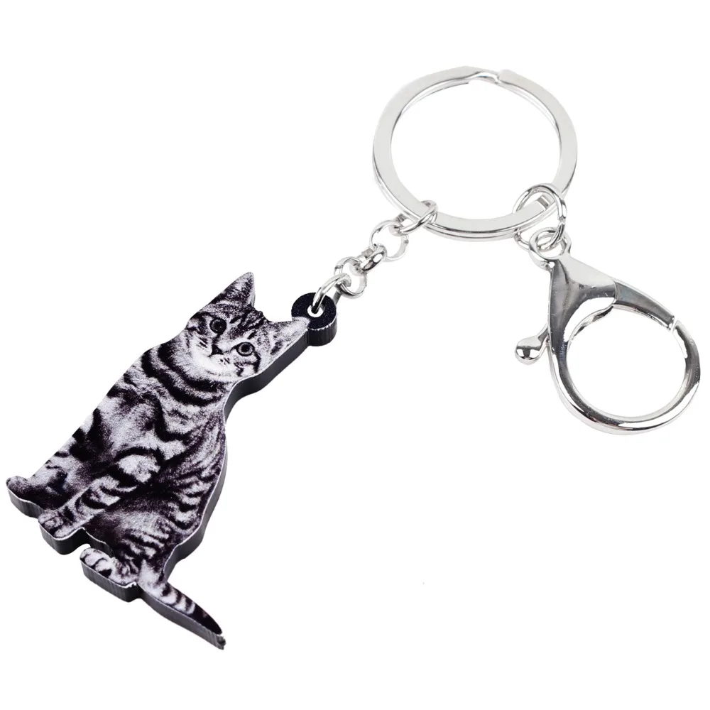 WEVENI акриловые американские короткие брелки в виде котенка кошки искусственные
