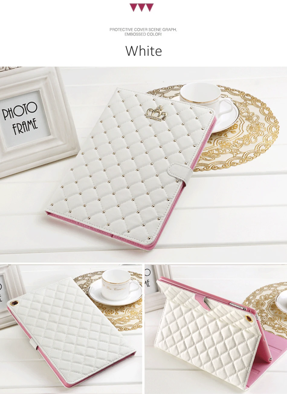Luxury Flip Case 7.9inch Tablet Sleeve Protective Cover Shell For iPad Mini1234 9.7 For ipad 234 Auto Sleep Wakeup Holder Stand (11)