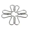 20Pcs Mini Silver Aluminum Spring Carabiner Snap Hook Keychain EDC Survival Outdoor Camping Tools size 45*21*5mm Z65 ► Photo 2/6