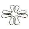 LLavero de mosquetón de gancho de aluminio plateado, Mini llavero EDC de supervivencia para acampar al aire libre, tamaño 45*21*5mm Z65, 20 Uds. ► Foto 2/6