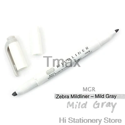 1 шт. японские канцелярские принадлежности Зебра Мягкий лайнер двуглавая флуоресцентная ручка Milkliner ручка-маркер цветные маркеры милые - Цвет: Mild Gray 1PC