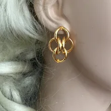 Модные металлические геометрические серьги-гвоздики, массивные серьги в стиле панк, дизайн для женщин, ювелирные изделия UKMOC