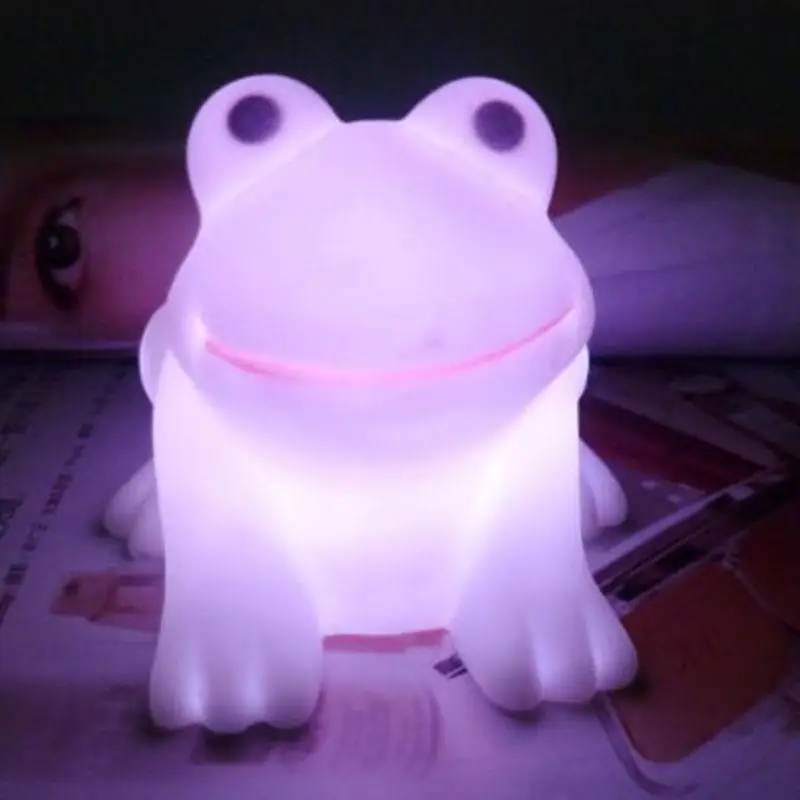 

Mabor Luminaria Night Light Creative Colorful Color Changing Gradient Frog LED Night White Light Lamp