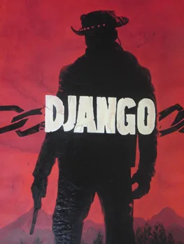 

100%Handmade Django Unchained 28x16in Oil Painting, NOT a print