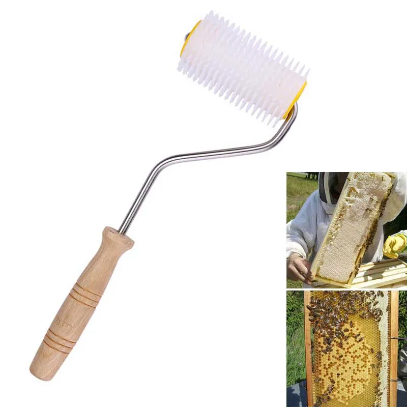 

Uncapping Needle Roller Wooden Handle Bee Honey Comb Extracting Tool Beekeeping Equipment @LS ST28