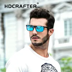 HDCRAFTER Rectang алюминиево-магниевые поляризованные солнцезащитные очки для мужчин покрытие вождения солнцезащитные очки gafas de sol оттенки с