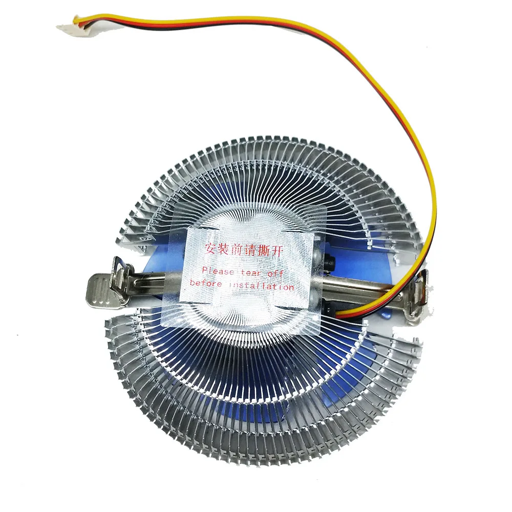 كمبيوتر مكتبي PC الأزرق ضوء الأزرق LED مبادل حراري من الألومنيوم CPU العالمي برودة وحدة المعالجة المركزية مروحة التبريد ل LGA 775 1150 1155 1156 AMD