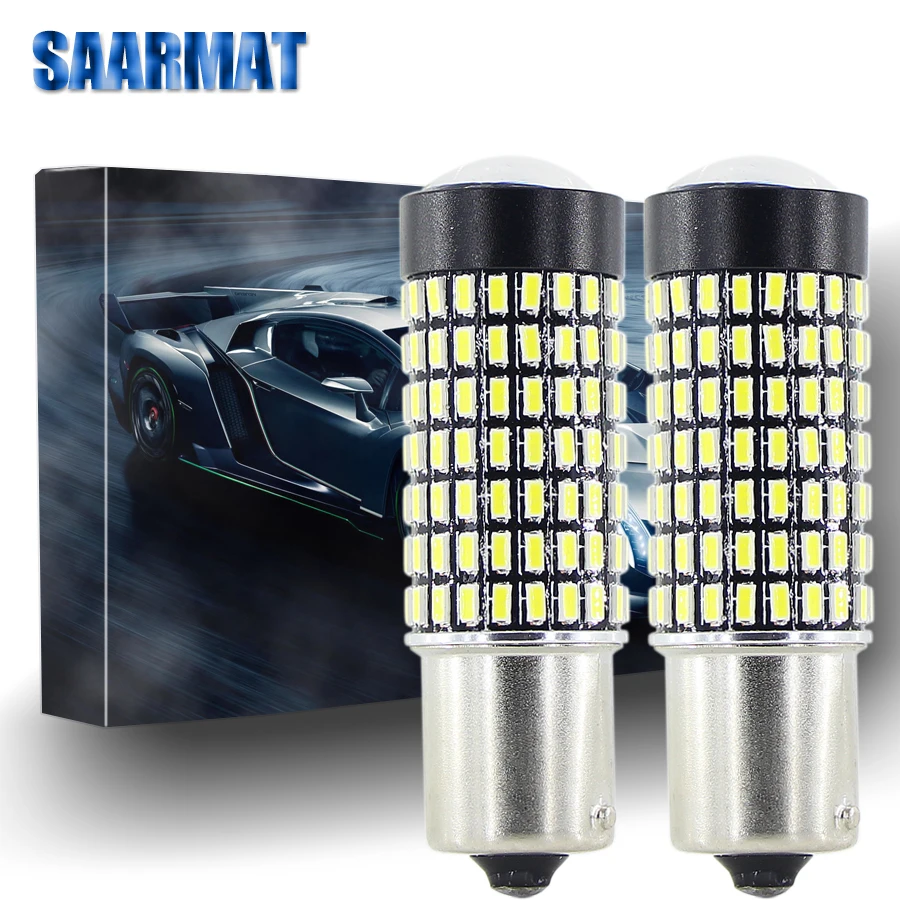 Pair 1156 LED car ba15s p21w reverse font b lamp b font 1157 BAY15d Brake lights