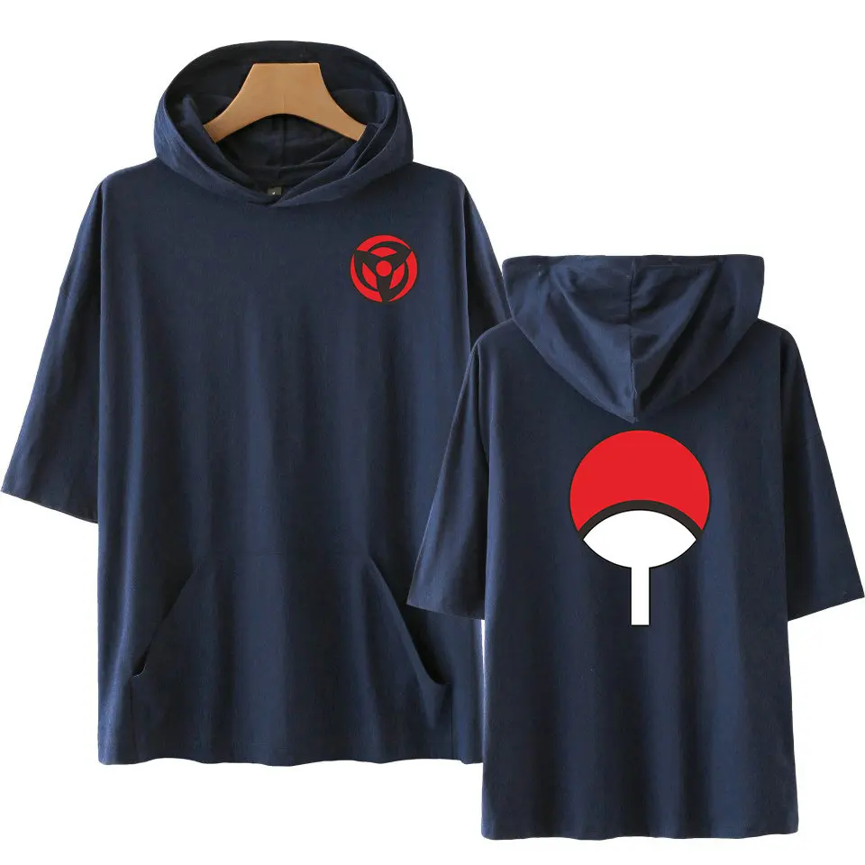 Одежда &quotНаруто&quot Uchiha Sasuke мужские/женские толстовки Футболка Harajuku с капюшоном
