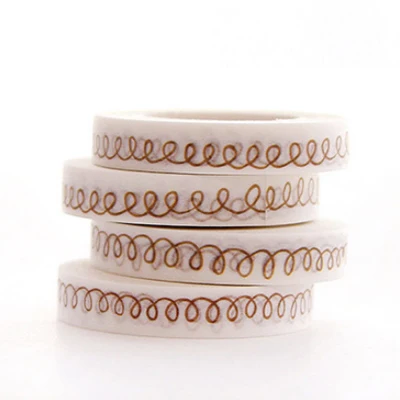 0.7cm*10m Heart Kawaii Washi Tape Decoration Scrapbooking Papeterie Autocollant Masking Tape School Supplies Sticker Stationery 10