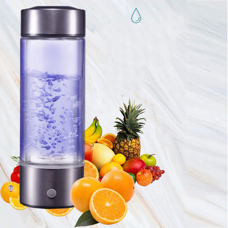 500ML Portable Hydrogen Generator Water Ionizer Filter Pure H2 PEM Rich Hydrogen alkaline Bottle Electrolysis Drink Hydrogen