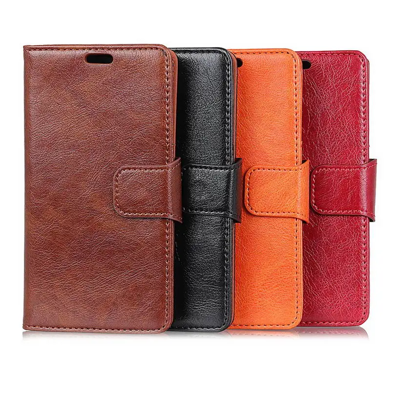 Phone Case for OPPO A7 Nappa Leather Folding Stand for OPPO A7 Case Anti-knock Wallet Case with Cart Slot Capa Funda 5