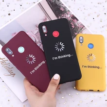 For Samsung S8 S9 S10 S10e Plus Note 8 9 10 A7 A8 I am thinking Funny Memes Candy Silicone Phone Case Cover Capa Fundas Coque