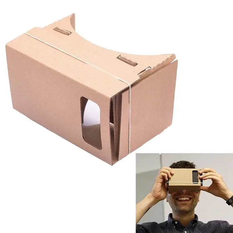 VR картонные очки Google подходит для iPhone 5 6 7 смартфонов бумажная Оболочка Мини 3D