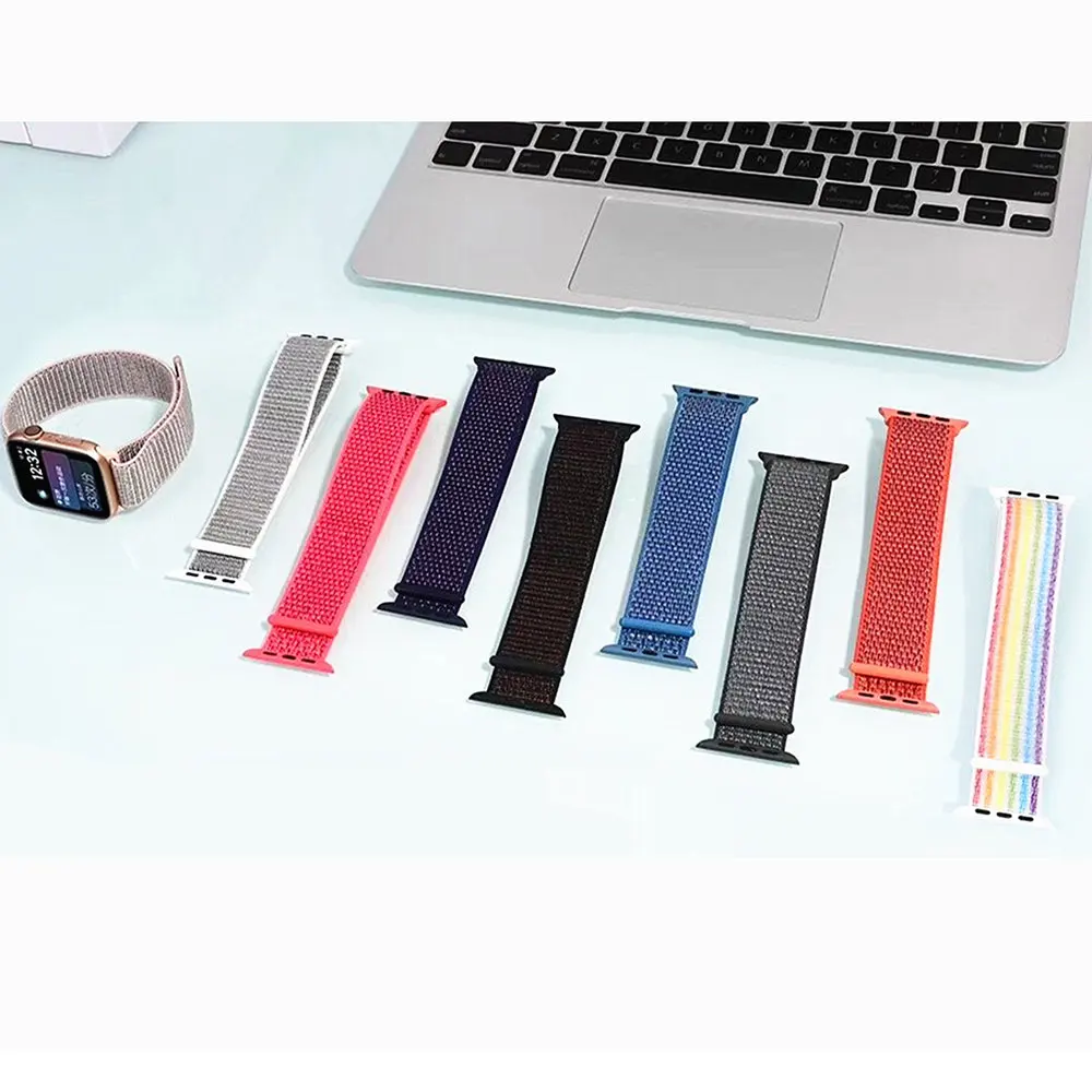 Нейлоновый ремешок для часов аpple 42 мм 38 iwatch 4 band 44 40 и высококачественный Браслет