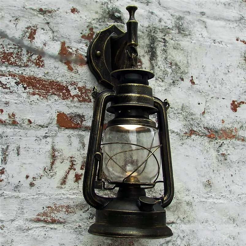 E27 Retro Wall Lamp Antique Vintage Rustic Lantern Lamp Wall Sconce Light Fixture Outdoor Corridors Stairwells Luces 40AP812