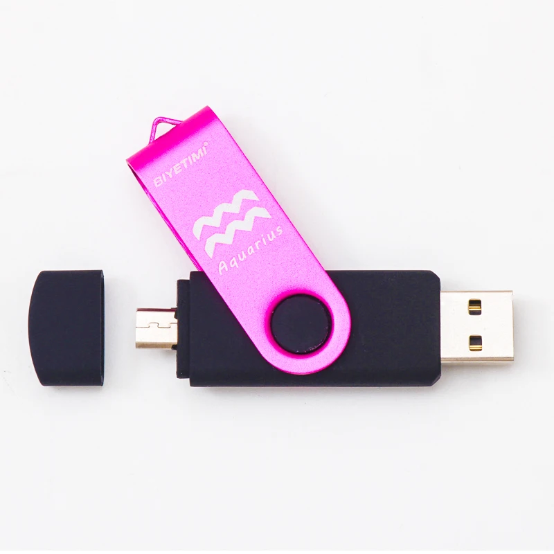 

Biyetimi 12 constellations OTG USB Flash Drive 2.0 Memory stick Metal 32GB Mobile Cell Phone u disk Android Pen Drive Pen Drive