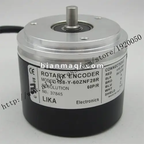 

stock I58-Y-60ZNF28R LIKA rotary optical encoder 60 line solid shaft 8mm