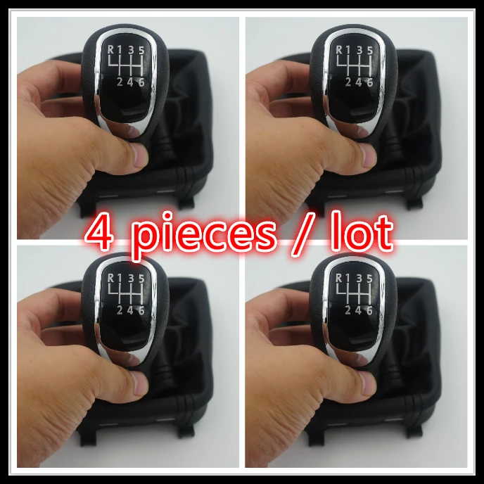 

FAST SHIPPING 4 pc FOR NEW 6 SPEED CAR MANUAL GEAR shifter KNOB WITH LEATHER BOOT 3T0711113B