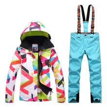 GsouSnow зимняя женская Пеший Туризм Лыжные костюмы ветрозащитная и водонепроницаемая теплая дышащая аварийного одежда один и двойной борт