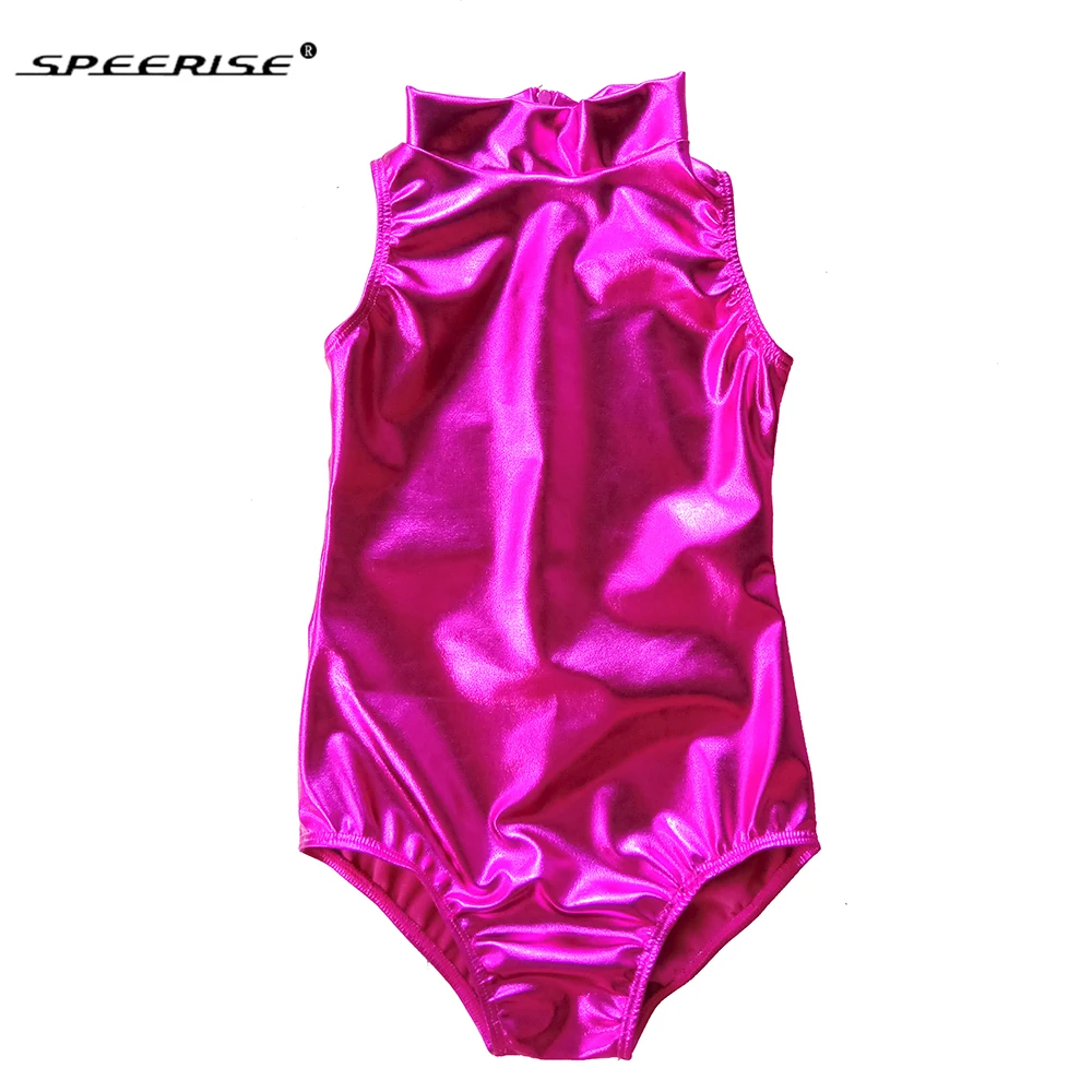 

SPEERISE Kids Ballet Leotard High Neck Sleeveless Lycra Spandex Leotards Gymnastics For Girls Toddler Dance wear Rompers