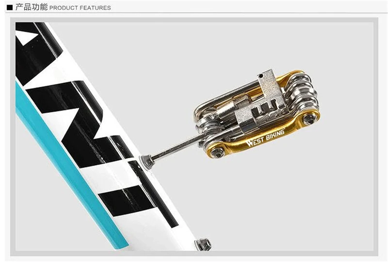 WEST BIKING Инструменты для ремонта велосипеда MTB набор 11 в 1 функциональные Складные Инструменты Набор гаечных ключей ключ для ремонта шин инструменты для ремонта велосипеда