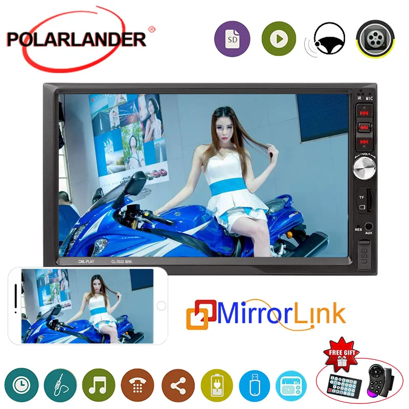 buy 7022B Touch Screen Player With Backup Camera New MP5 Player Stereo Bluetooth Video Audio Car radio FM Radio Media 7\