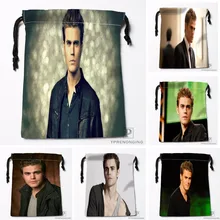 Custom Paul Wesley Drawstring Bags Travel Storage Mini Pouch Swim Hiking Toy Bag Size 18x22cm#0412-03-32